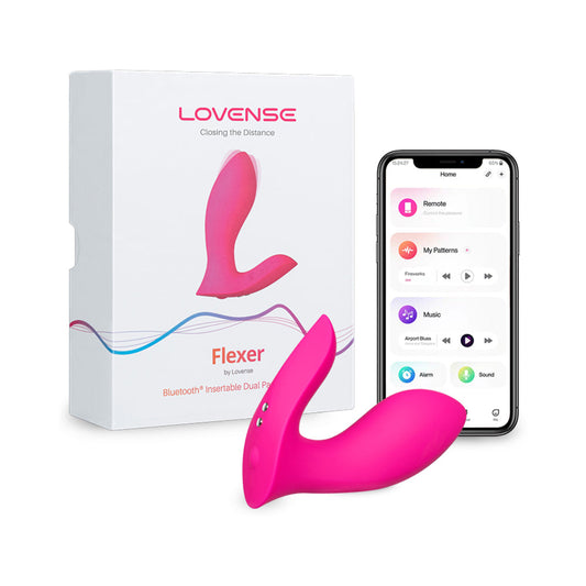 Lovense Flexer App-Controlled Wearable Panty Vibrator – Hot Pink