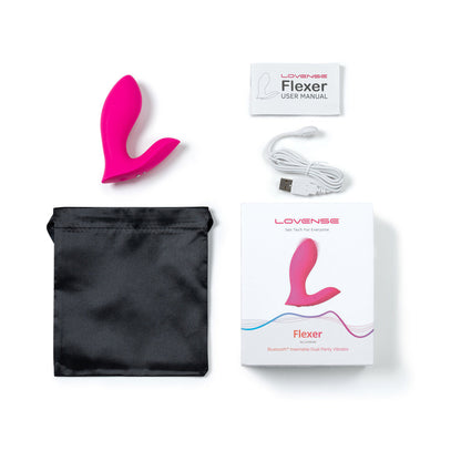 Lovense Flexer App-Controlled Wearable Panty Vibrator – Hot Pink