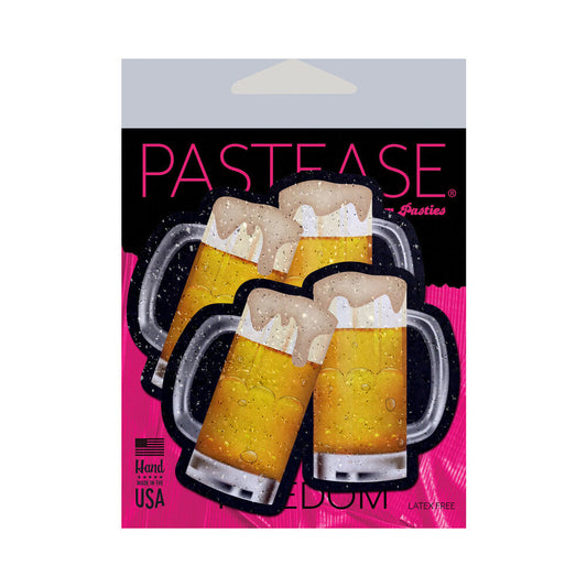 Pastease Clinking Beer Mug Nipple Pasties – Tan/Light Brown/Mocha