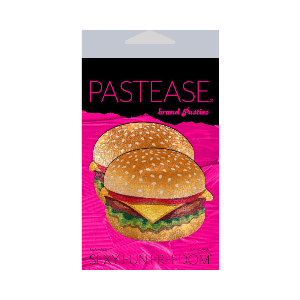 Pastease Cheeseburger Nipple Pasties - Multi-Color