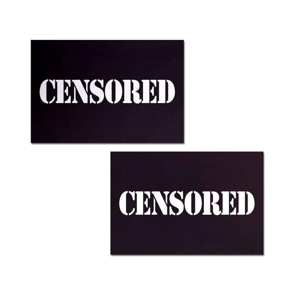 Pastease Censored: Black Censor Bars Nipple Pasties – Soft Liquid Material