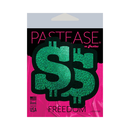 Pastease Green Glitter Dollar Sign Nipple Pasties – Waterproof Adhesive