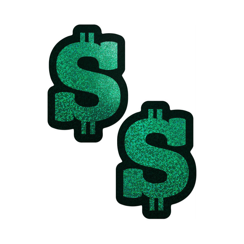 Pastease Green Glitter Dollar Sign Nipple Pasties – Waterproof Adhesive