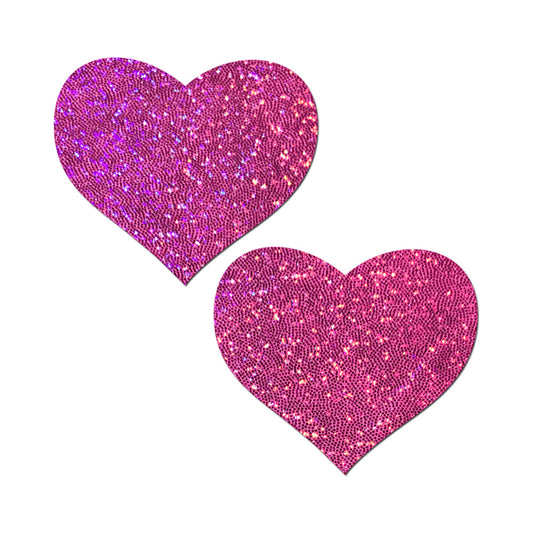 Pastease Love Glitter Heart Nipple Pasties – Bubblegum Pink