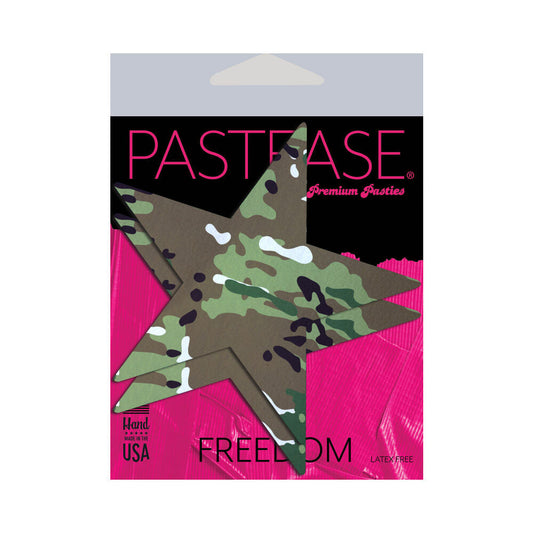 Pastease Nautical Star Military Multi-Cam Camouflage Nipple Pasties - Multi-Color