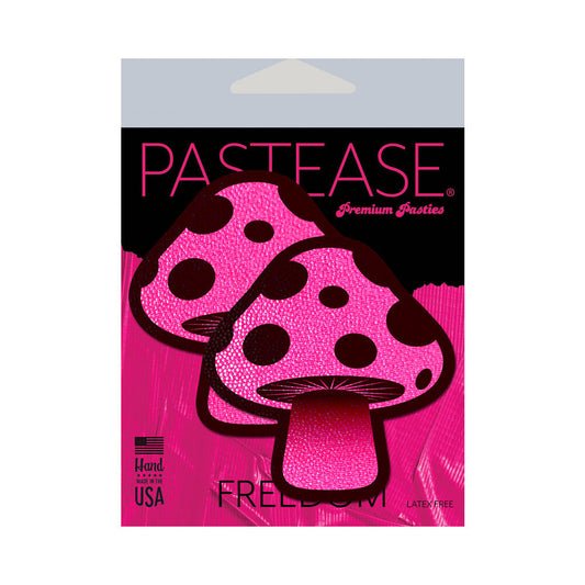Pastease Neon Pink Shroom Nipple Pasties – Hand Made with Medical-Grade Adhesive