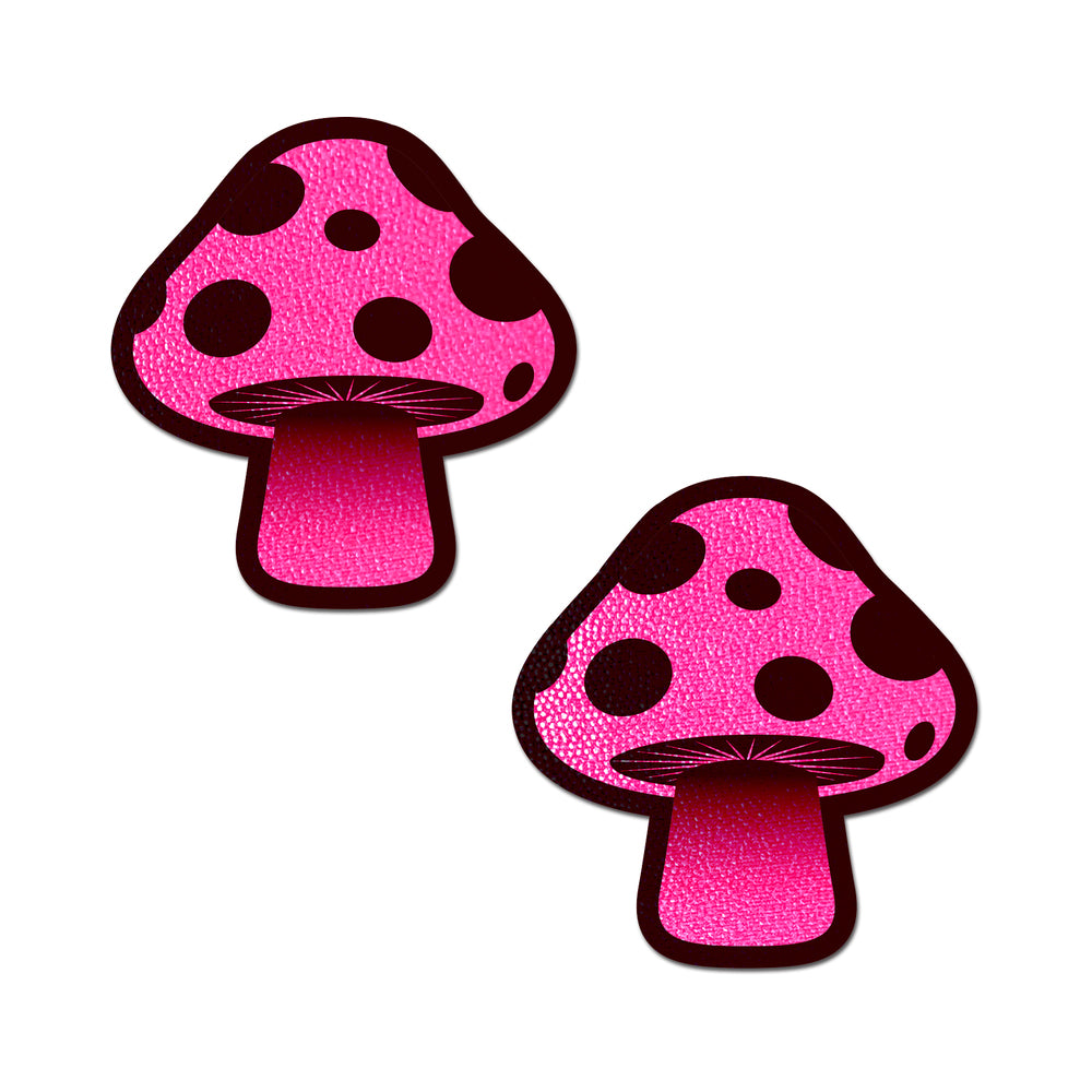 Pastease Neon Pink Shroom Nipple Pasties – Hand Made with Medical-Grade Adhesive