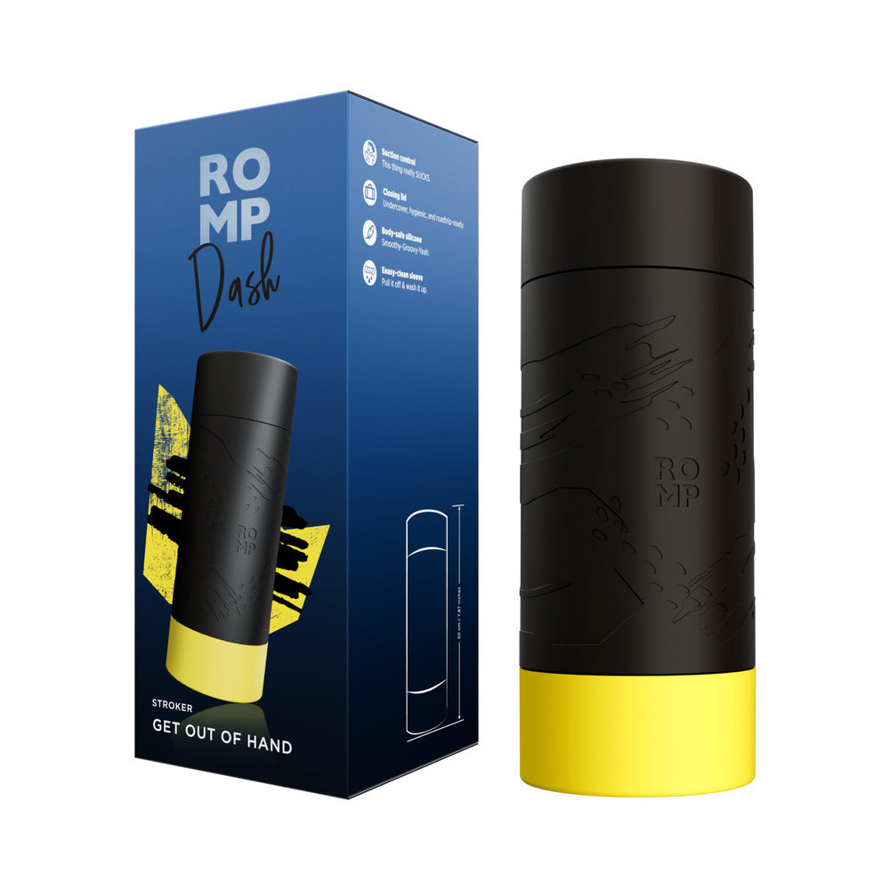 ROMP Dash Manual Stroker – Black – Skin-Soft Suction Control