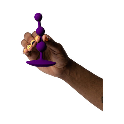 ROMP Amp Silicone Anal Plug – Dark Purple – Graduating Bead Sizes