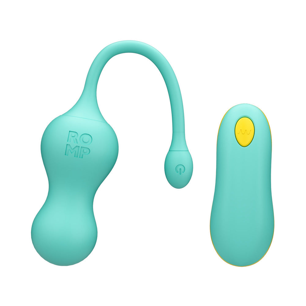 ROMP Cello Rechargeable Remote-Controlled G-Spot Egg Vibrator - Light Teal