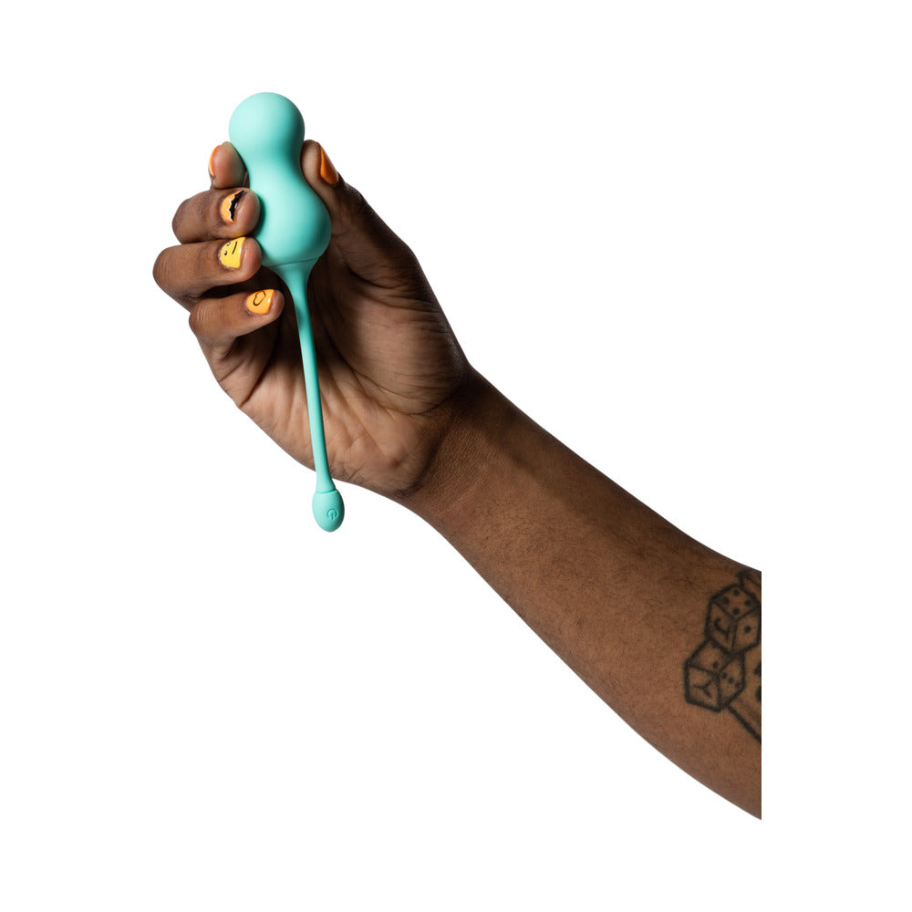 ROMP Cello Rechargeable Remote-Controlled G-Spot Egg Vibrator - Light Teal