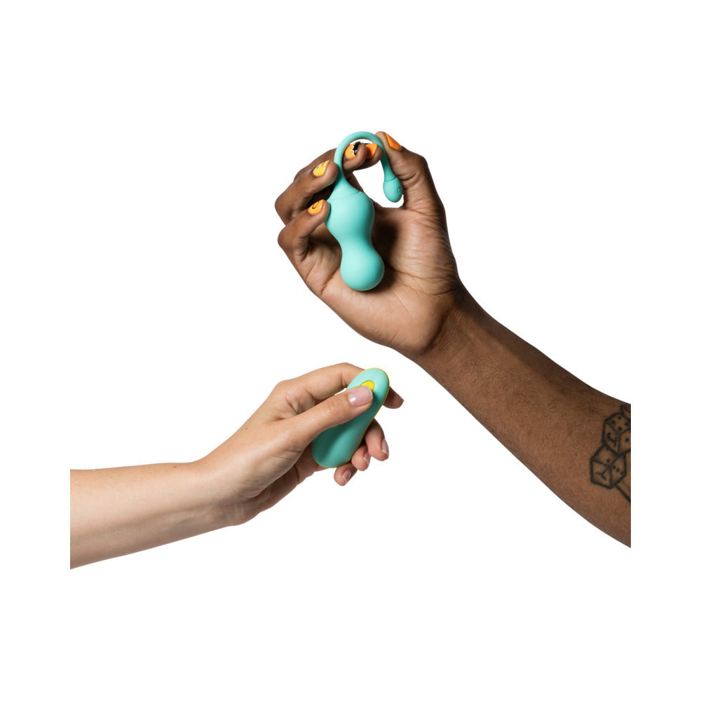 ROMP Cello Rechargeable Remote-Controlled G-Spot Egg Vibrator - Light Teal