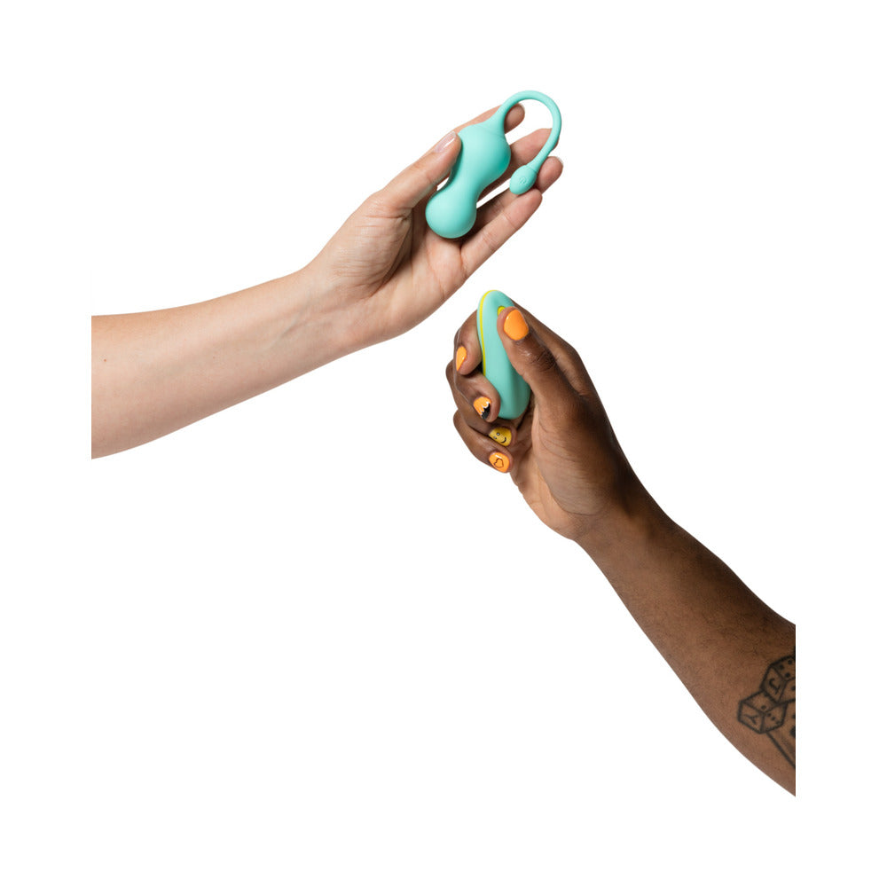 ROMP Cello Rechargeable Remote-Controlled G-Spot Egg Vibrator - Light Teal