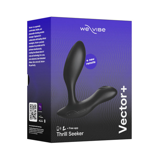 We-Vibe Vector+ Adjustable Dual Stimulation Prostate Massager - Charcoal Black