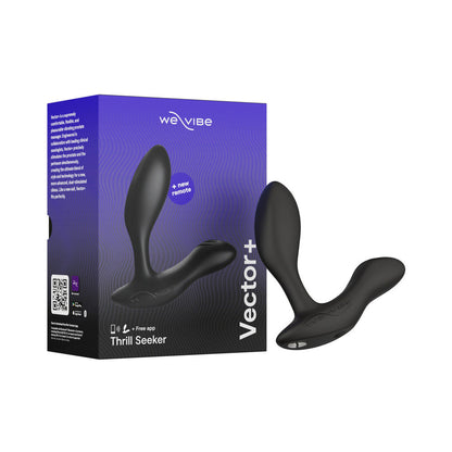 We-Vibe Vector+ Adjustable Dual Stimulation Prostate Massager - Charcoal Black
