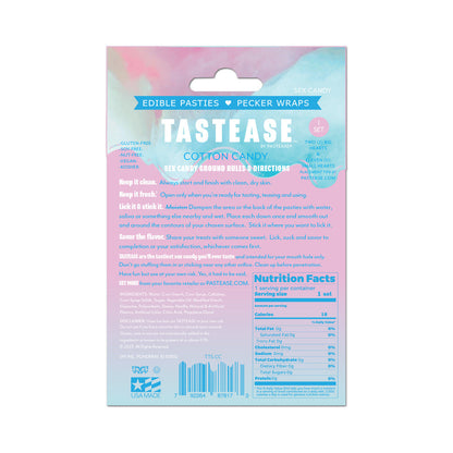 Tastease by Pastease Cotton Candy Edible Pasties & Pecker Wraps - Multi-Color