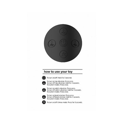 VIVE NIVA Rechargeable 360° Rotating Silicone Rabbit Vibrator - Black