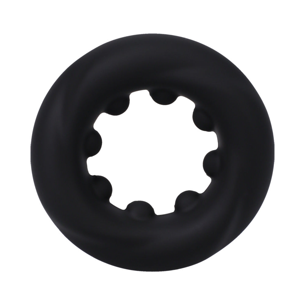 Rock Solid The Twist Silicone C-Ring – Black – Delays Ejaculation and Prolongs Erection
