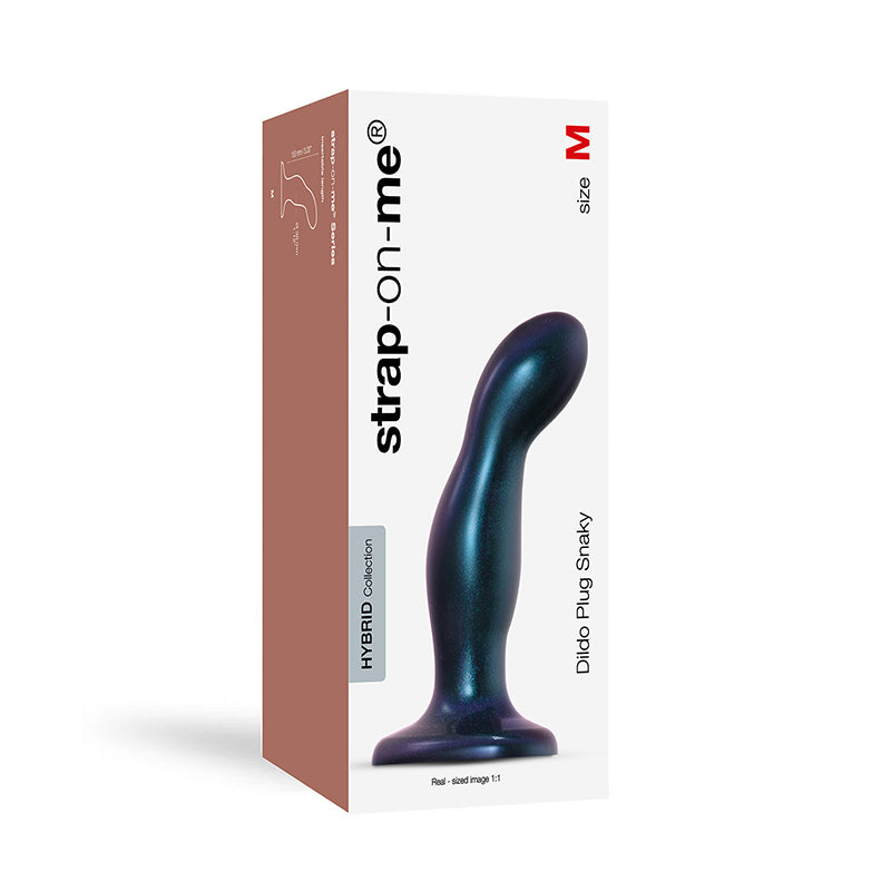 Strap-On-Me Dildo Plug Snaky Medium – Metallic Blue