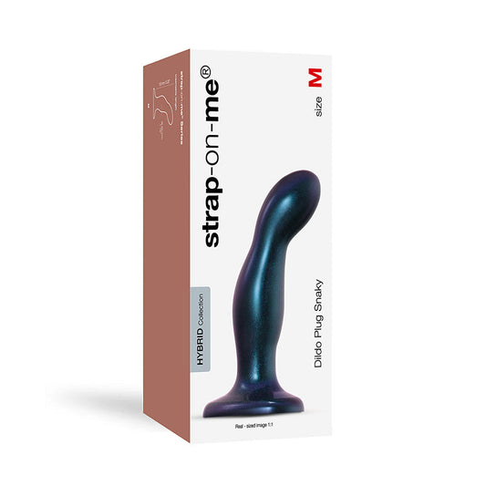 Strap-On-Me Dildo Plug Snaky Medium – Metallic Blue
