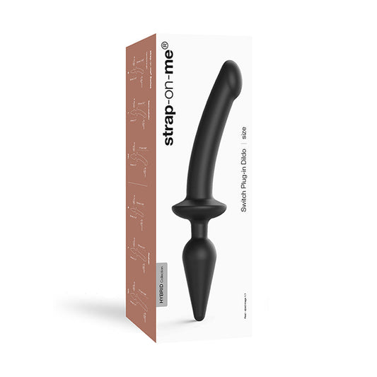 Lovely Planet Switch Plug-In Realistic Dual-Ended Dildo - Black