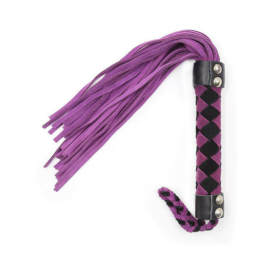Ple''sur Leather Flogger – 15.5 in. Purple Suede