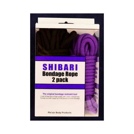 Ple''sur Purple & Black 10m Rope Kit for Bondage Play