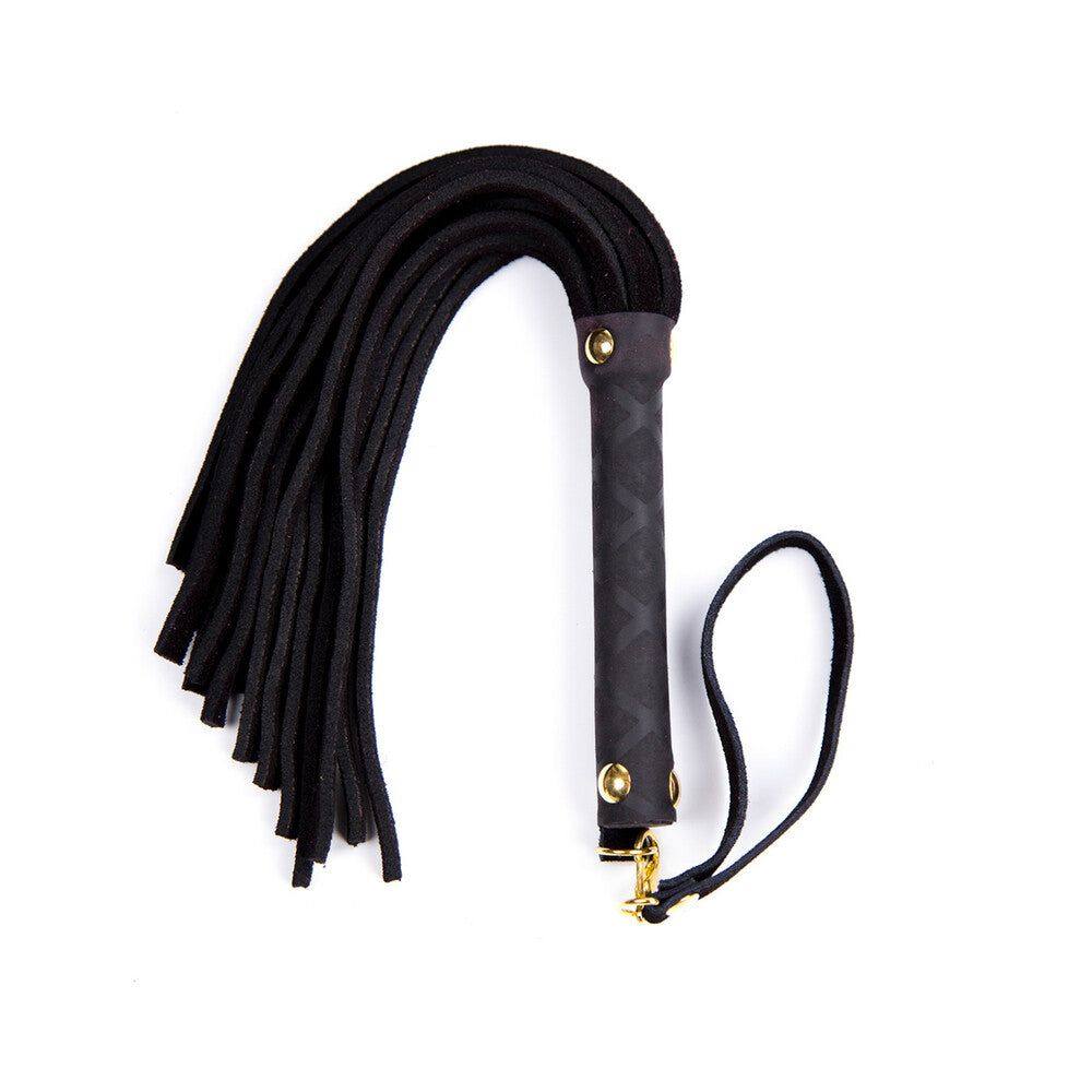 Ple''sur Mini Leather Flogger – 11 in. Black Leather Flogger
