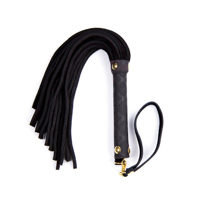 Ple''sur Mini Leather Flogger – 11 in. Black Leather Flogger
