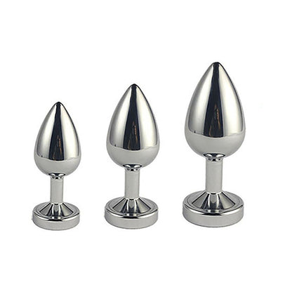Ple''sur 3-Setting LED Light-Up Metal Anal Plug – Small, Silver
