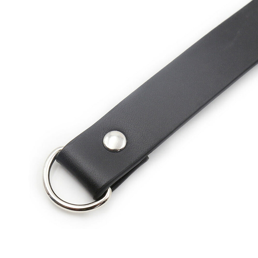 Ple''sur PVC Collar with Heart Lock – Black
