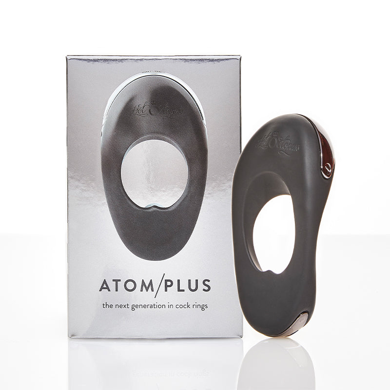 Hot Octopuss Atom Plus Rechargeable Vibrating Cock Ring - Black