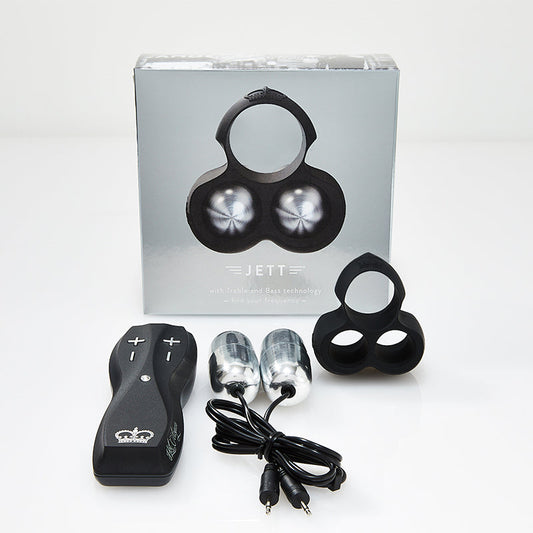 Hot Octopuss Jett Remote-Controlled Penis Vibrator with Treble and Bass Technology – Black