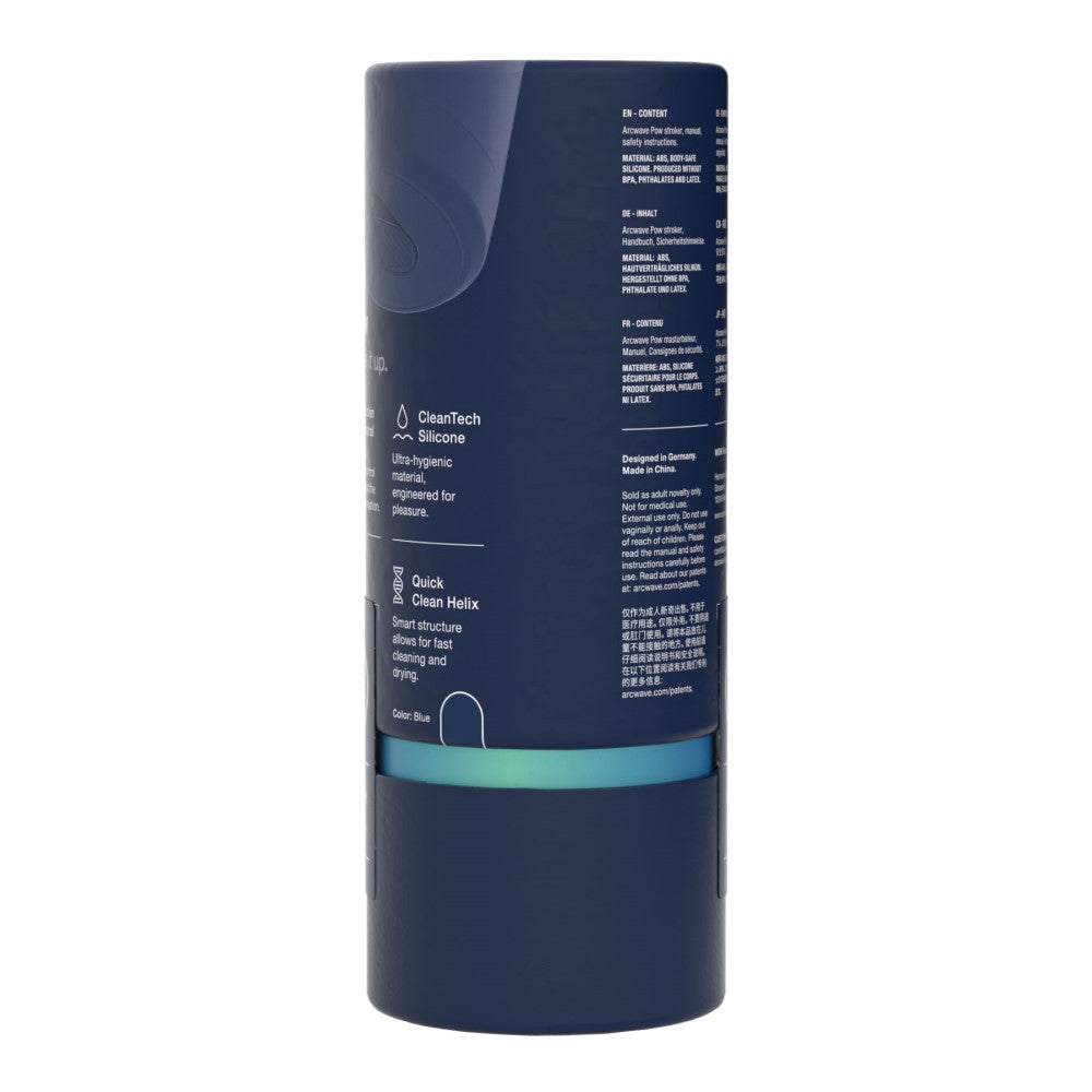 Arcwave Pow Silicone Stroker with Suction Control – Blue