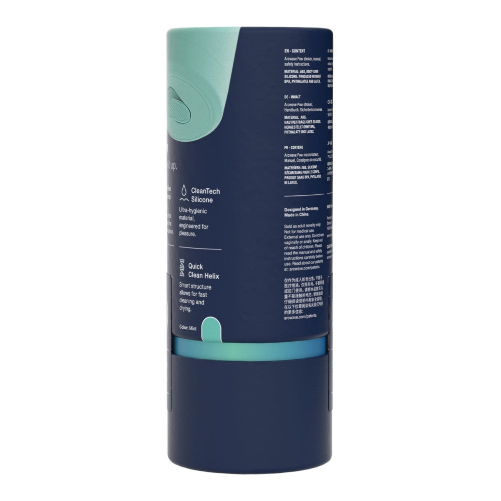Arcwave Pow Silicone Stroker with Suction Control - Teal