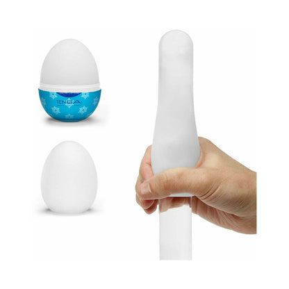 Tenga Egg Snow Crystal - Stretchable Male Masturbator - Blue