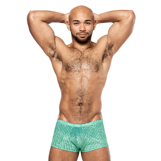 Male Power Caribbean Crush Mini Short – Seafoam Color – XL