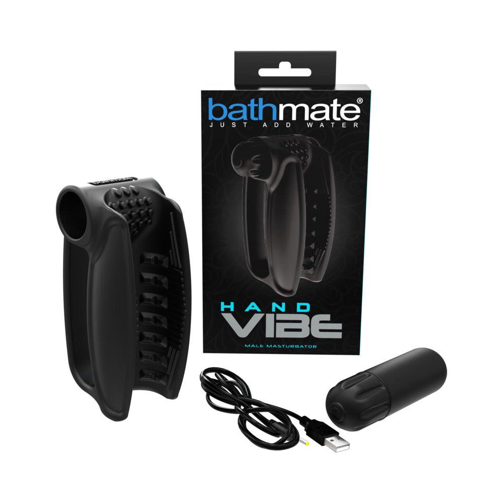 Bathmate Hand Vibe Masturbator – Ergonomic Vibrating Sleeve – Black