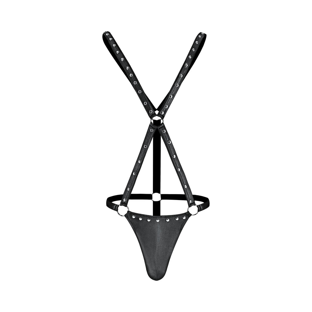 Male Power Fetish Warrior Criss-Cross Body Harness – Black S/M