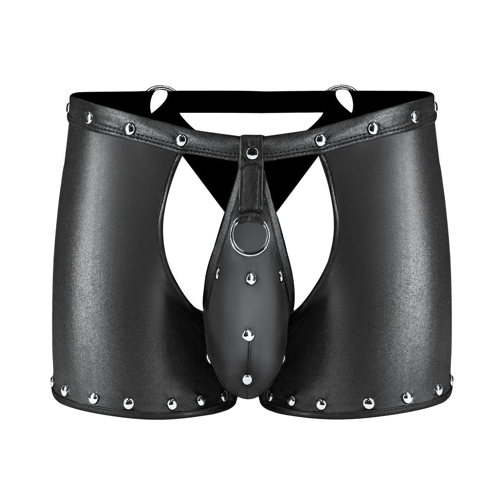 Male Power Fetish Poseidon Chap-Style Shorts – Black, L/XL