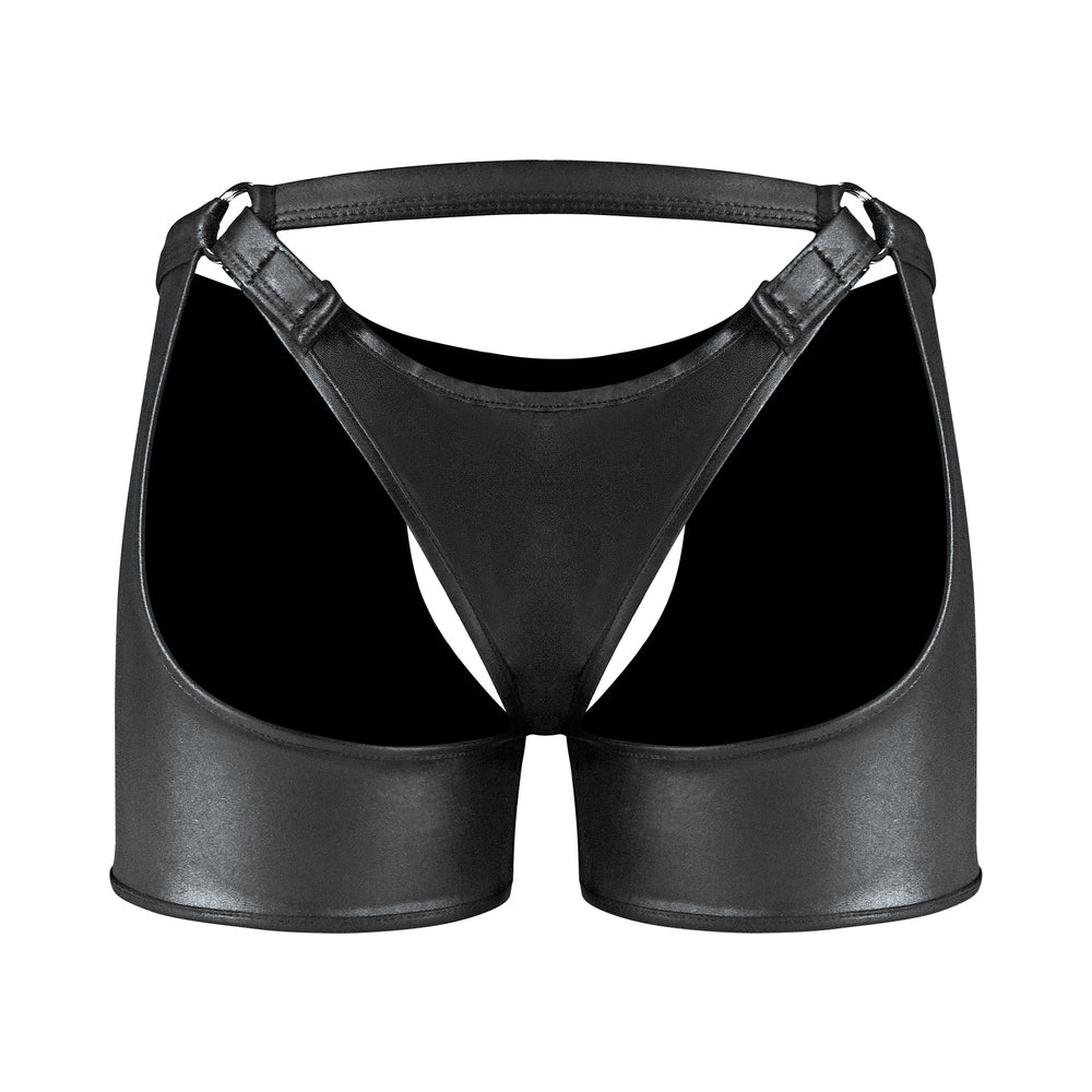 Male Power Fetish Poseidon Chap-Style Shorts – Black, L/XL