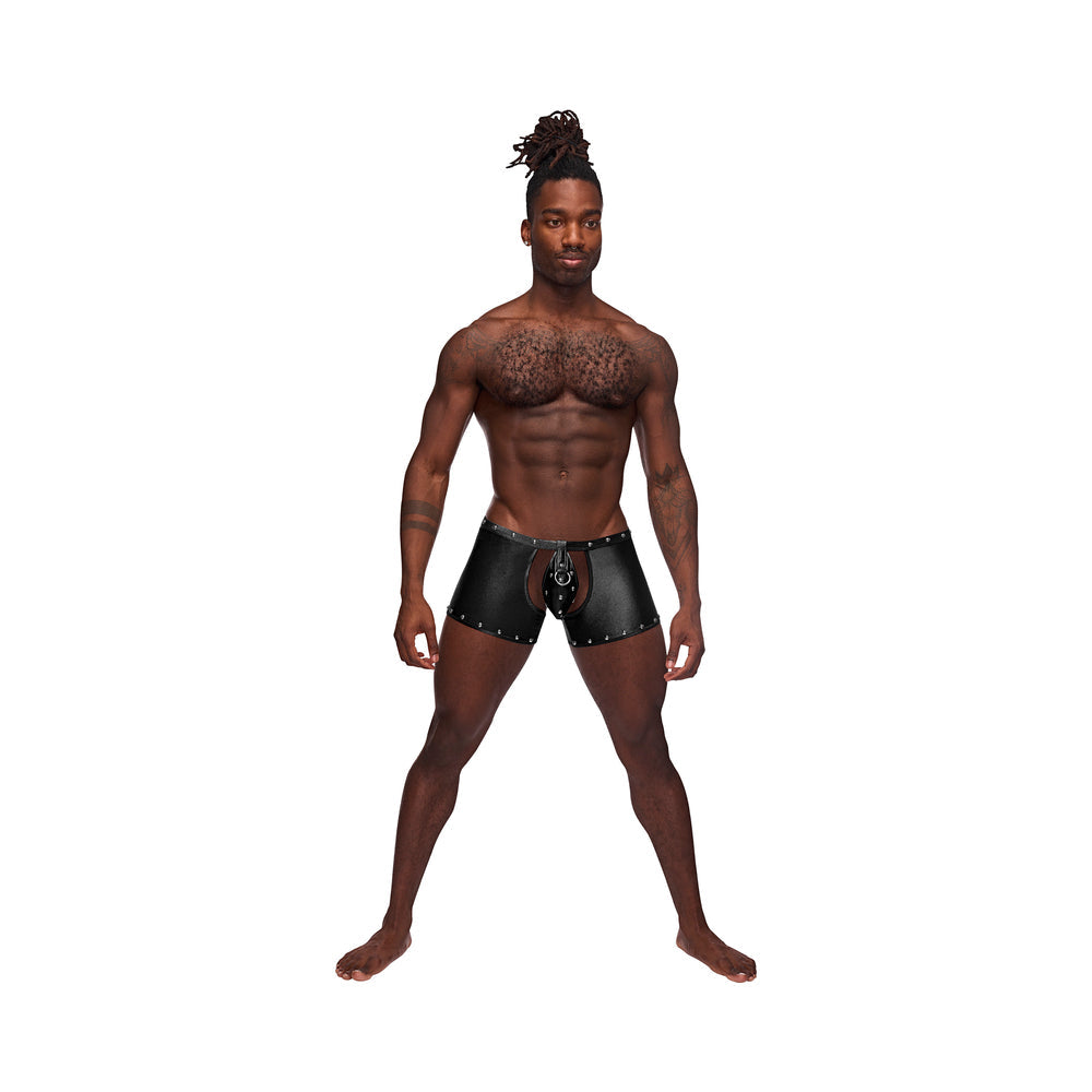 Male Power Fetish Poseidon Chap-Style Shorts – Black, L/XL