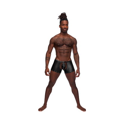 Male Power Fetish Poseidon Chap-Style Shorts – Black, L/XL