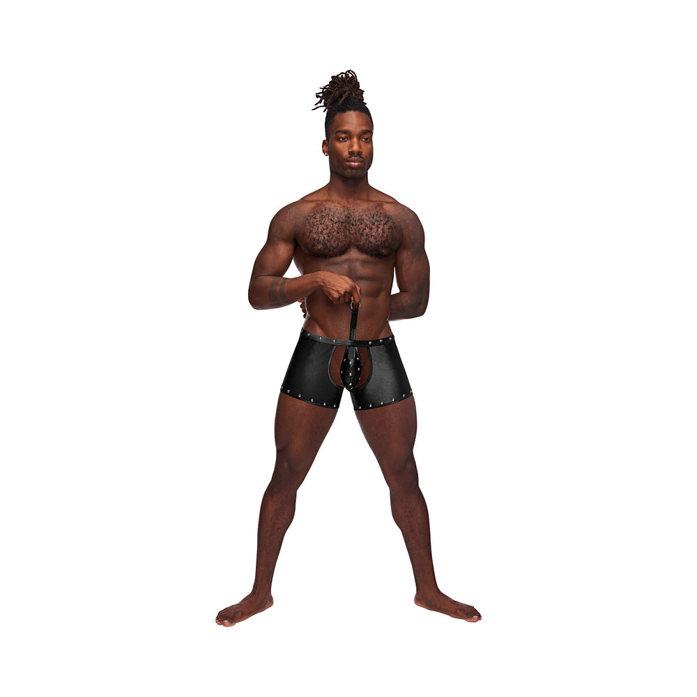 Male Power Fetish Poseidon Chap-Style Shorts – Black, L/XL