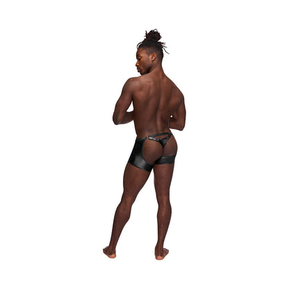 Male Power Fetish Poseidon Chap-Style Shorts – Black, L/XL