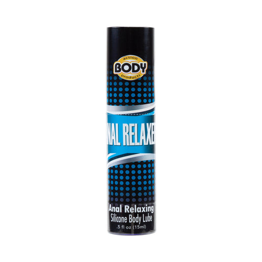 Body Action Anal Relaxer Silicone Lubricant 0.5oz - Black