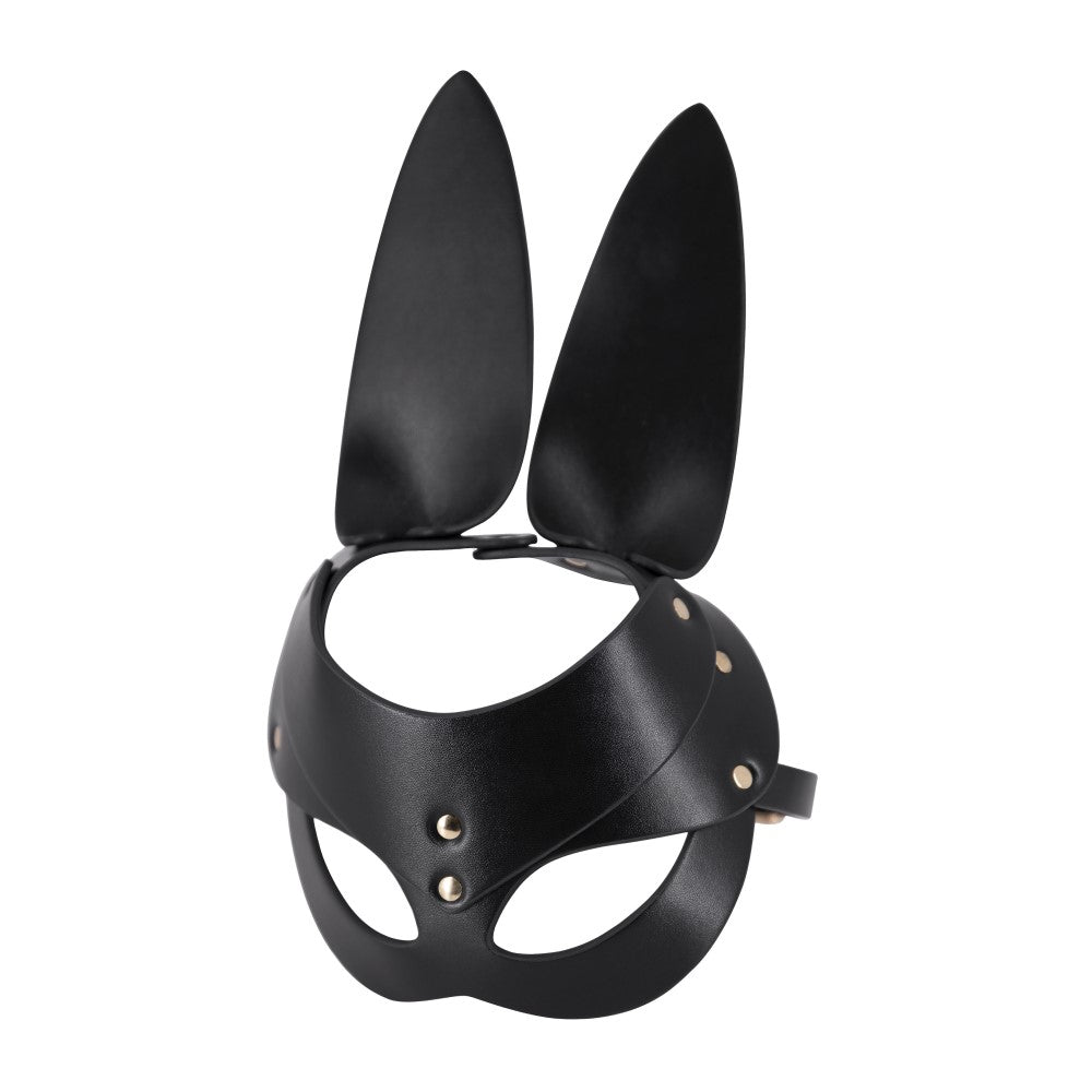 Male Power Bunny Mask – Half Face Mask with Bunny Ears – Black