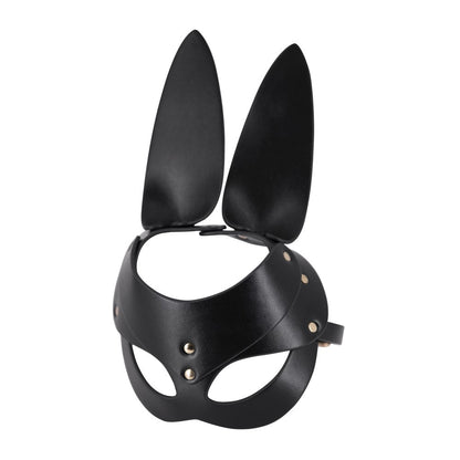 Male Power Bunny Mask – Half Face Mask with Bunny Ears – Black