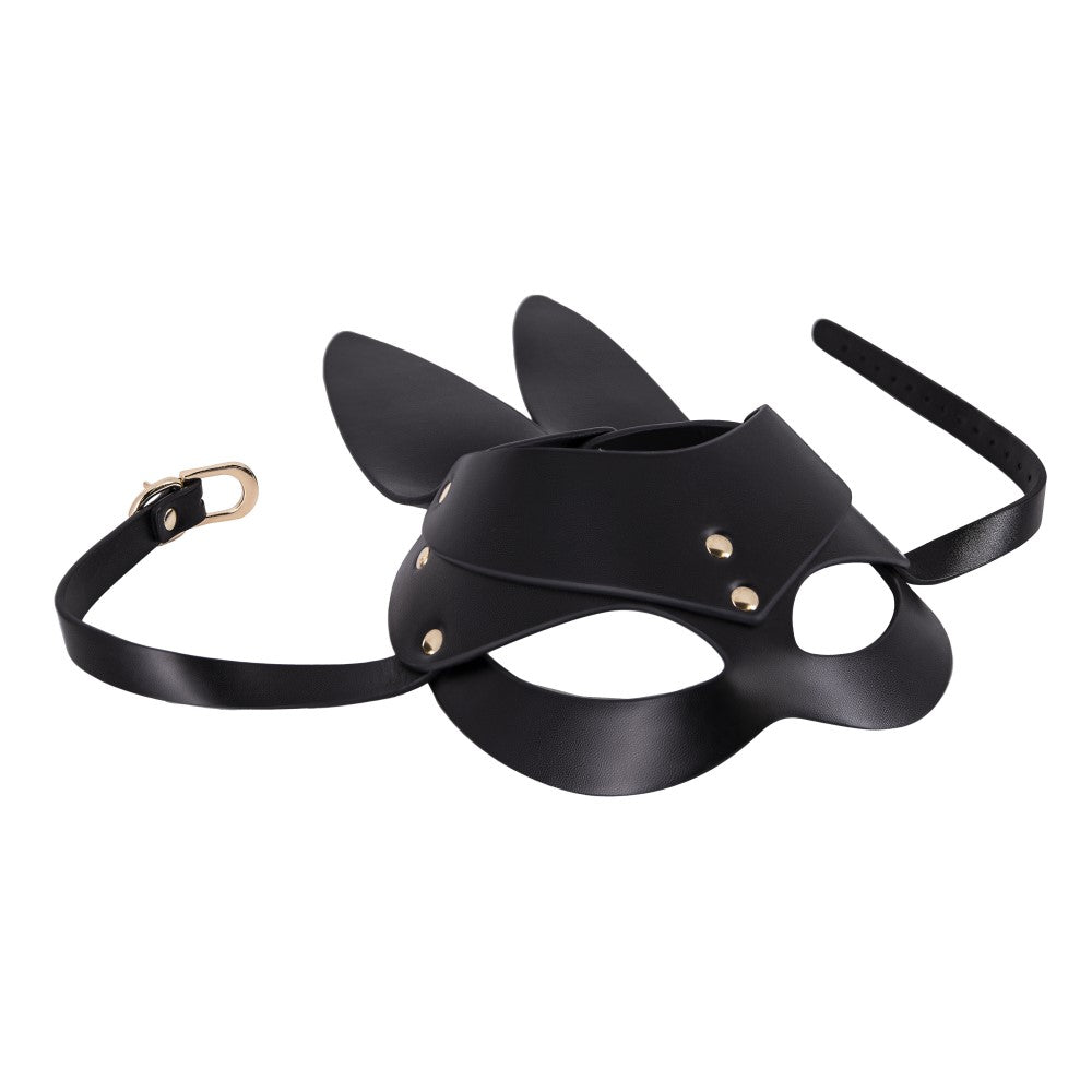 Male Power Bunny Mask – Half Face Mask with Bunny Ears – Black