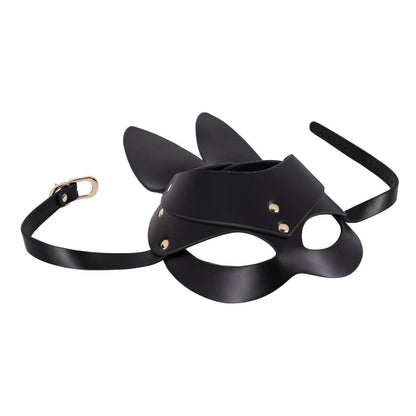 Male Power Bunny Mask – Half Face Mask with Bunny Ears – Black